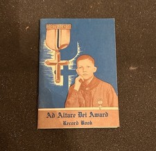 1962 BSA Ad Altare Dei Award Record Book Catholic Boy Scouts No 3093 picture