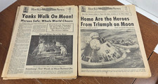 Apollo 11 Moon Landing Newspaper Denver Colorado 7/21/69 & 7/25/69 full papers picture