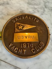 Vintage 1976 Sausalito Yacht Club bronze plaque US Yacht Racing Union (USYRU) picture