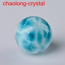 16.2mm Natural Larimar Gemstone Sphere Quartz Polished Ball Porose Reiki Energy picture