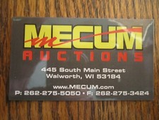 Mecum Auction Magnetic Business card picture