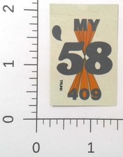 Vintage My 58 409 Trux Racing Water Transfer Sticker Decal picture