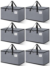 NATURELUX Heavy Duty Moving Bags Extra Large Grey 93L 6 Pack picture