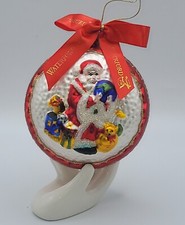 2003 Waterford Holiday Heirlooms Santa Ornament Nostalgia Collection Double Side picture