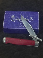 RARE Queen Cutlery Co 80th Anniversary 2002 Vintage 1L swing guard cheetah  picture