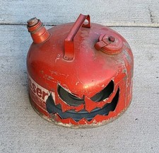 Vintage Upcycled Gas Can Halloween Jack-O'-Lantern   picture