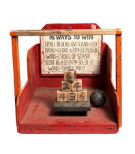 Vintage 1950s Carnival Block Toss Game - 16 Ways to Win - Folk Art Vintage picture