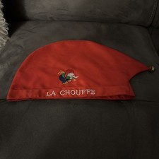 La Chouffe Belgian Ale Embroidered Red Cotton Canvas Hat Cap with Jingle Bell picture