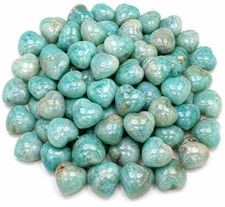 5KG (11 lb)  Amazonite Mini Heart Bulk Lot – Polished Blue-Green Crystal 1