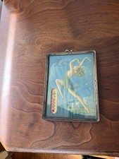 VTG IRENE PATTEN 1935 SPRINGTIME MAIDEN PIN UP PRINT THERMOMETER CALENDAR picture