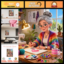 Grandma Diamond Art Kits for Adults, 5D Diamond Painting Kits for Beginners, DIY picture