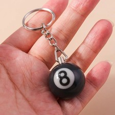 Pool 8 Ball Billiards Charm Keychain Pendant Cool Player Gift picture