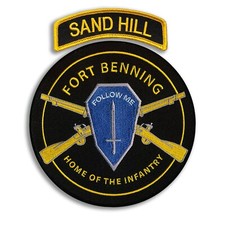 SAND HILL Infantry Embroidered Tab - With Large Home of the Infantry Patch - Wax picture