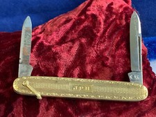 Vtg 10K Yellow Gold Folding Pocket Knife 16.22g Blade & File picture