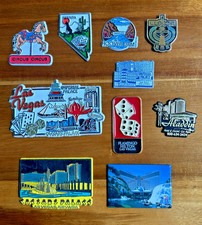 Lot of 10 Vintage Nevada & Las Vegas Rubber Metal Laminate Refrigerator Magnets picture