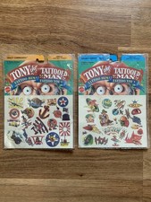 Vintage 1993 Mattel Tony the Tattooed Man Unused Tattoo Sheets 4668 and 4670 picture