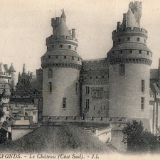 1926 Pierrefonds, France, Postcard Le Chateau Cote Sud Castle 1926 Paris Cancel picture