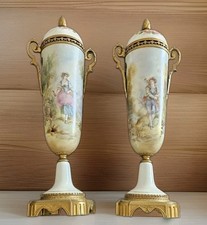 19th Century French Sevres  Bronze and Porcelain Covered Urns picture