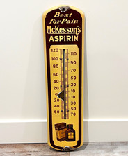 Vintage Porcelain McKesson’s Aspirin Advertising Thermometer Original  picture