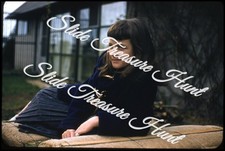 Girl New York 35mm Slide 1950s Red Border Kodachrome picture