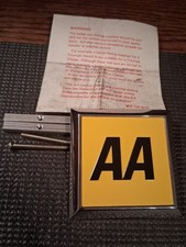 NOS - Vintage AA ( AUTOMOBILE ASSOCIATION ) Car / Bumper Badge with Hardware ‼️ picture