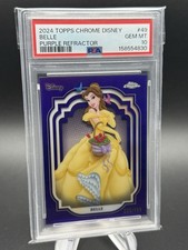 2024 Topps Chrome Disney Belle /199 True Purple Refractor PSA 10  picture