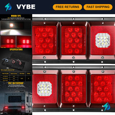 Partsam 2Pcs LED Triple Tail Lights 45 LEDs, Rectangle Vertical or Horizontal Mo picture