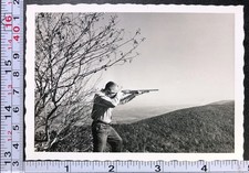 Hunter Hunting Aiming Shotgun Birding Sports Outdoor BW Photo Snapshot #7 picture