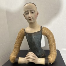 ANTIQUE FRENCH SANTOS bust and glass eyes picture