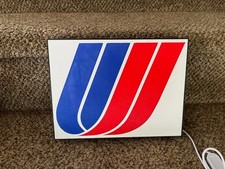 Retro United Airline LED Light Sign – USB Powered – Perfect Shelf Decor picture