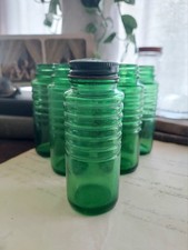 Vintage Owen’s Illinois Green Ribbed Depression Glass Spice Jar Lot picture