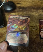 Magic: The Gathering Smaug the Magnificent surge foil hobbit picture