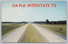 Georgia Florida Interstate 75 Vintage Postcard Travel Highway Cars picture