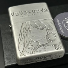 Zippo Oil Lighter Lycoris Recoil Chisato Takina Silver Brass Regular Japan Anime picture