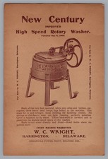 1900 New Century High Speed Rotary Washer Flyer W C Wright Harrington Delaware picture