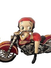 Rare Vintage Betty Boop Motorbike/Motorcycle Figure Heavy 19”s Long picture