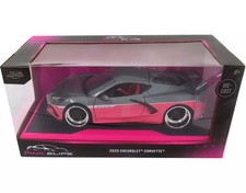 1/24 Jada Toys Pink Slips 2020 Chevrolet Corvette Pink Gray picture