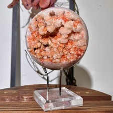 2.07LB Natural Druzy Pink Amethyst Sphere Crystal picture