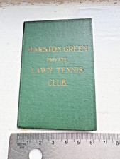 1930 Marston Green  Private Lawn Tennis Club Fixtures Rules Card picture