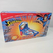 VTG Superman Pinball Machine Lights & Sounds Funrise DC Comics 2004 NEW OPEN BOX picture