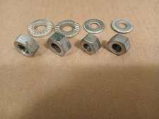 Original 1960/70s Schwinn Stingray Etc Front & Rear Axle Nut/washer Set Fastback picture