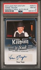 2014 Leaf Pop Century Keeping It Real Auto Blue #KRVT1 Verne Troyer /10 PSA 8 picture