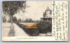 C.1910 BALDWIN, NY, LI LONG ISLAND, THE HILLCREST, AUTOGRAPH CO. Postcard Q26 picture