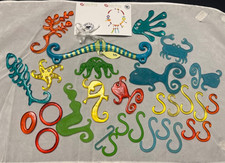 Rare 29 Piece Vintage Orna Lalo Signed Resin Abstract Aquatic Mobile Pop Art picture