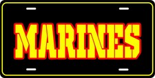 Marines Logo USMC Military Novelty License Plate Personalized Auto Moto Bike picture