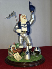 Vintage 2000 Danbury Mint NFL Dallas Cowboys Santa 12” Fan Figure Statue  NO BOX picture