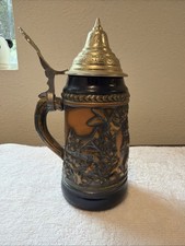 Antique Vintage Gerz Germany Beer Stein-  Images of Musicians DBGM marked picture