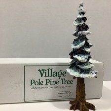 Department 56 “Village Pole Pine Tree” Heritage Village Accessory 55298 Ten Inch picture