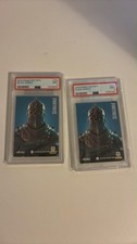 Two (2) 2019 Panini Fortnite Series 1 USA #252 Black Knight PSA 9 MINT SP Rare picture