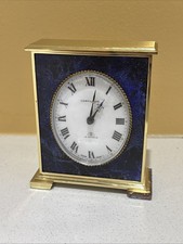 Vintage Cortland 8 Day 15 Jewels Desk Clock Mechanical Windup Swiss picture